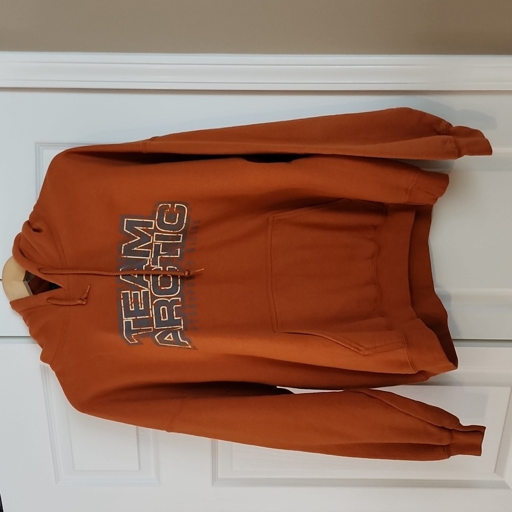 Men's Arctic Cat Orange Official Gildan Hoodie. Size XL